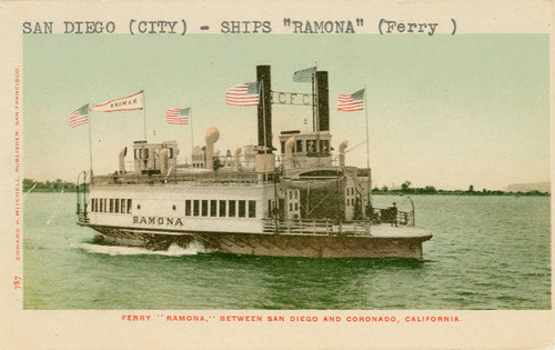 Ferry "Ramona", between San Diego and Coronado, California
