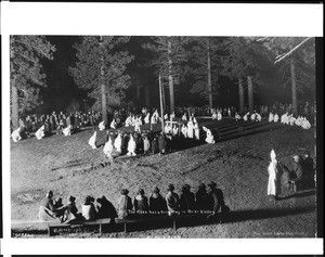 Ku Klux Klan meeting in Bear Valley, ca.1920