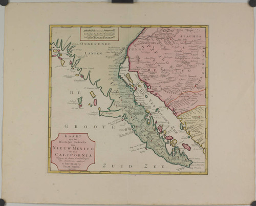 Kaert van het Westelyk Gedeelte van Nieuw Mexcio en van California