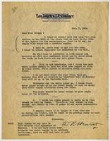 Letter from William Randolph Hearst to Julia Morgan, November 7, 1935
