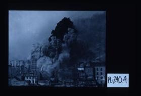 Poster depicting explosion in the "Prudential" building in Warsaw [third of series of four]