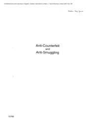 [Note on Anti-Counterfeit and Anti-Smuggling]