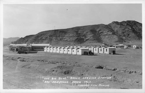 "The Big Blue" Baker Service Station "Dad" Fairbanks Baker, Calif