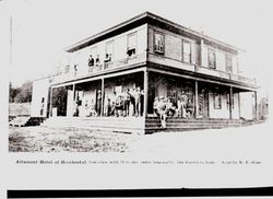 Altamont Hotel in Occidental, California, about 1877
