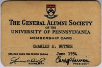 University of Pennsylvania General Alumni Society Membership Card