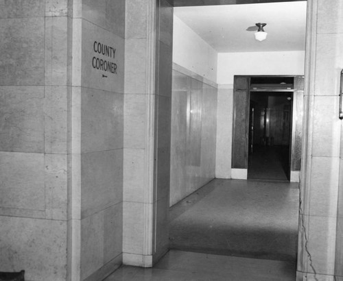 Coroner's Office corridor