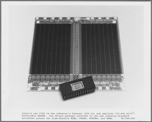 Intel® 2764 Memory chip package, 1981