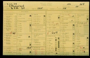 WPA household census for 1315 W 9TH STREET, Los Angeles