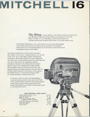 Catalog for the Mitchell 16 mm