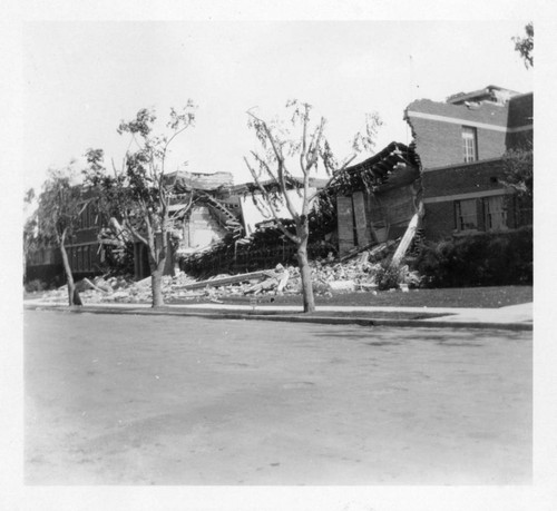 Jefferson Junior High School after earthquake