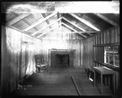 Dwellings - Stockton: unidentified [Maril Twain Cabin Reconstruction at Jackson Hill]