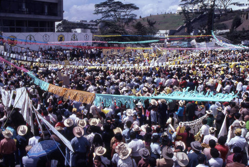 Presidential candidate Ángel Aníbal Guevara's campaign rally, Guatemala City, 1982