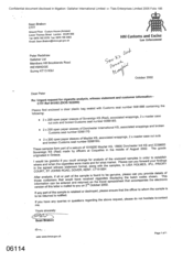 [Letter from Sean Brabon to Peter Redshaw regarding Request for cigarette analysis]