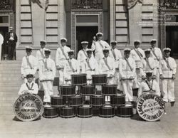 Petaluma F. O. E. No. 333 Drum Corps at National Convention in San Francisco, California