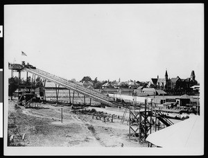 Chutes Park (later Horsley Park) looking northwest on Washington Boulevard and Grand Avenue, ca.1905