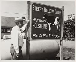 Max Herzog, Sleepy Hollow Dairy, 1974 Dairy of the Year, 7689 Lakeville Highway, Petaluma, California