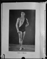 Bookplate portrait of nutritionist Paul C. Bragg [rephotographed], circa 1929