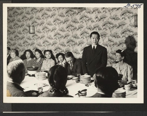 Minoru Yamasaki, chairman of the Resettlement Council of Japanese American organizations in New York City and a representative of the