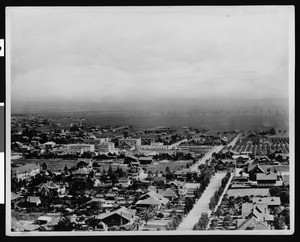 Panoramic view of Hollywood looking south from the head of Orange Street, ca.1910