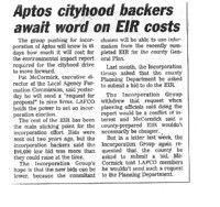 Aptos cityhood backers await word on EIR costs
