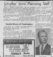Schaffer joins planning staff