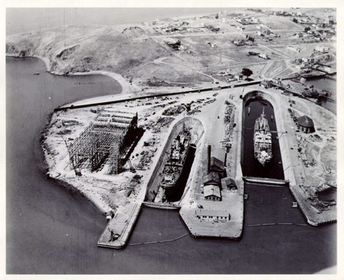 [Aerial view of Hunters Point]