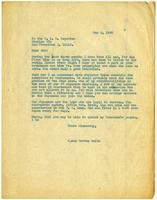 Correspondence from Frank Herron Smith to a local radio reporter, May 5, 1945