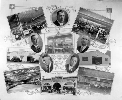Photo collage of F.E. Granger owned businesses