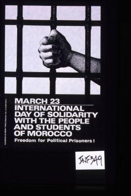 March 23, International Day of Solidarity with the people and students of Morocco! Freedom for political prisoners!