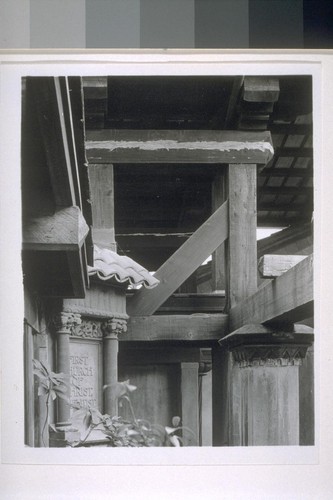 First Church of Christ, Scientist, Berkeley: [exterior, detail of beams]