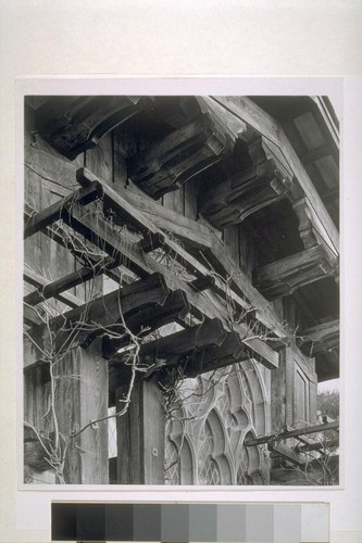 First Church of Christ, Scientist, Berkeley: [exterior, detail of trellis]