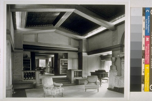 Bingham house, Santa Barbara [interior, living room]