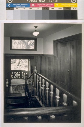 Chick house, Oakland: [interior, stairwell]