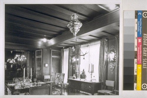 Roos House, San Francisco: [interior, dining room]