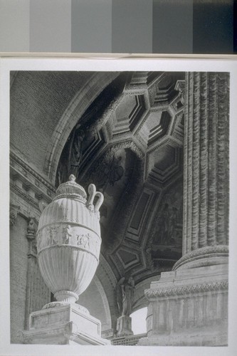 Palace of Fine Arts, San Francisco: [detail of urn, rotunda interior]