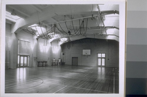 Hearst Gymnasium, University of California, Berkeley, ca. 1925 (with Julia Morgan) [interior, gymnasium room]