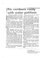 Rio residents ready with water petitions