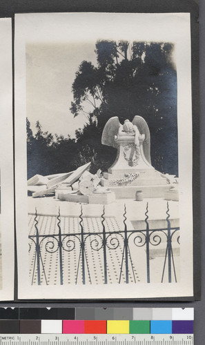 [Ruins of "Angel of Grief" statue, Stanford University, Palo Alto.]