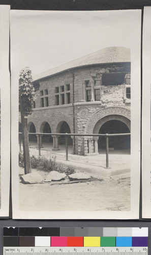 [Damaged building, Stanford University, Palo Alto.]