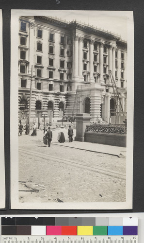 [Fairmont Hotel during reconstruction.]