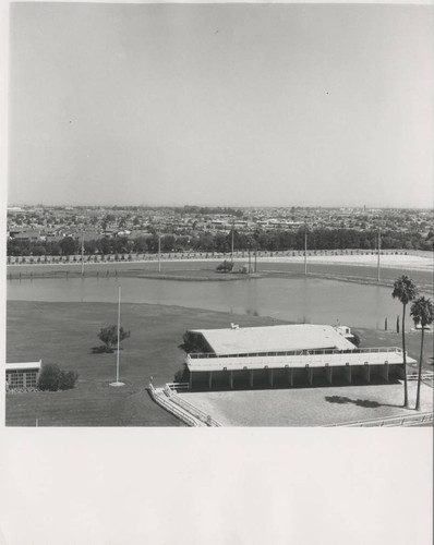Los Alamitos Race Course infield from the Grandstand, Valley View and Katella, Cypress