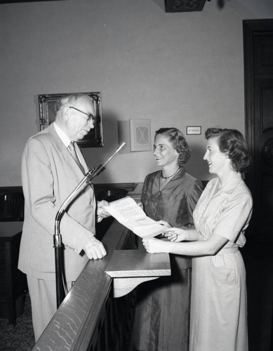 Clarence Winder and Two Ladies