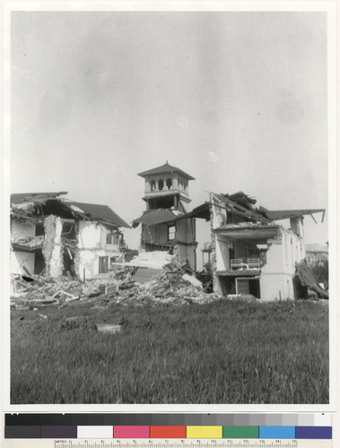 View of detached cottage (brick) from northwest. [Agnews Insane Asylum, Santa Clara Co.]