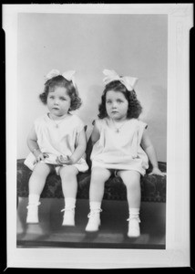 Portrait of two children, Southern California, 1931