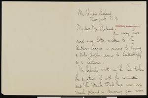 Marguerita V. Honnold, letter, 1916-06-12, to Hamlin Garland