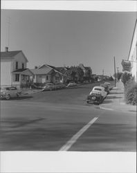200 block of Liberty Street looking north from Washington Street, Petaluma, California, 1961