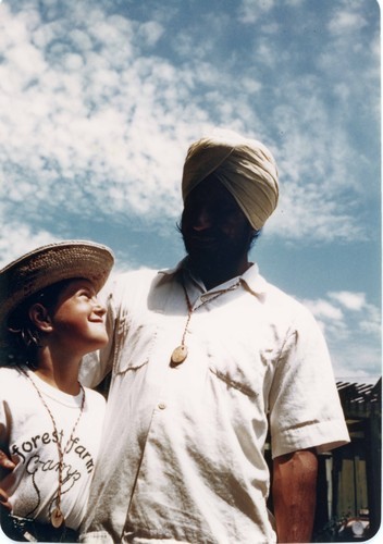 Hari Singh Everest posing with Boy