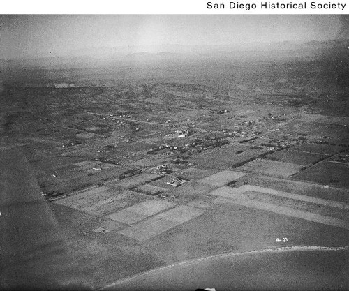 Aerial view of croplands in Pacific Beach