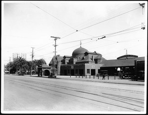 Santa Fe Railway's "La Grande" station, Los Angeles, ca. 1911