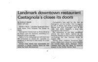 Landmark downtown restaurant Castagnola's closes its doors